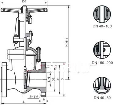 Z40W-16Ti、Z40W-25Ti 型钛合金楔式闸阀