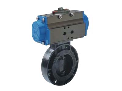 Pneumatic PVC plastic butterfly valve